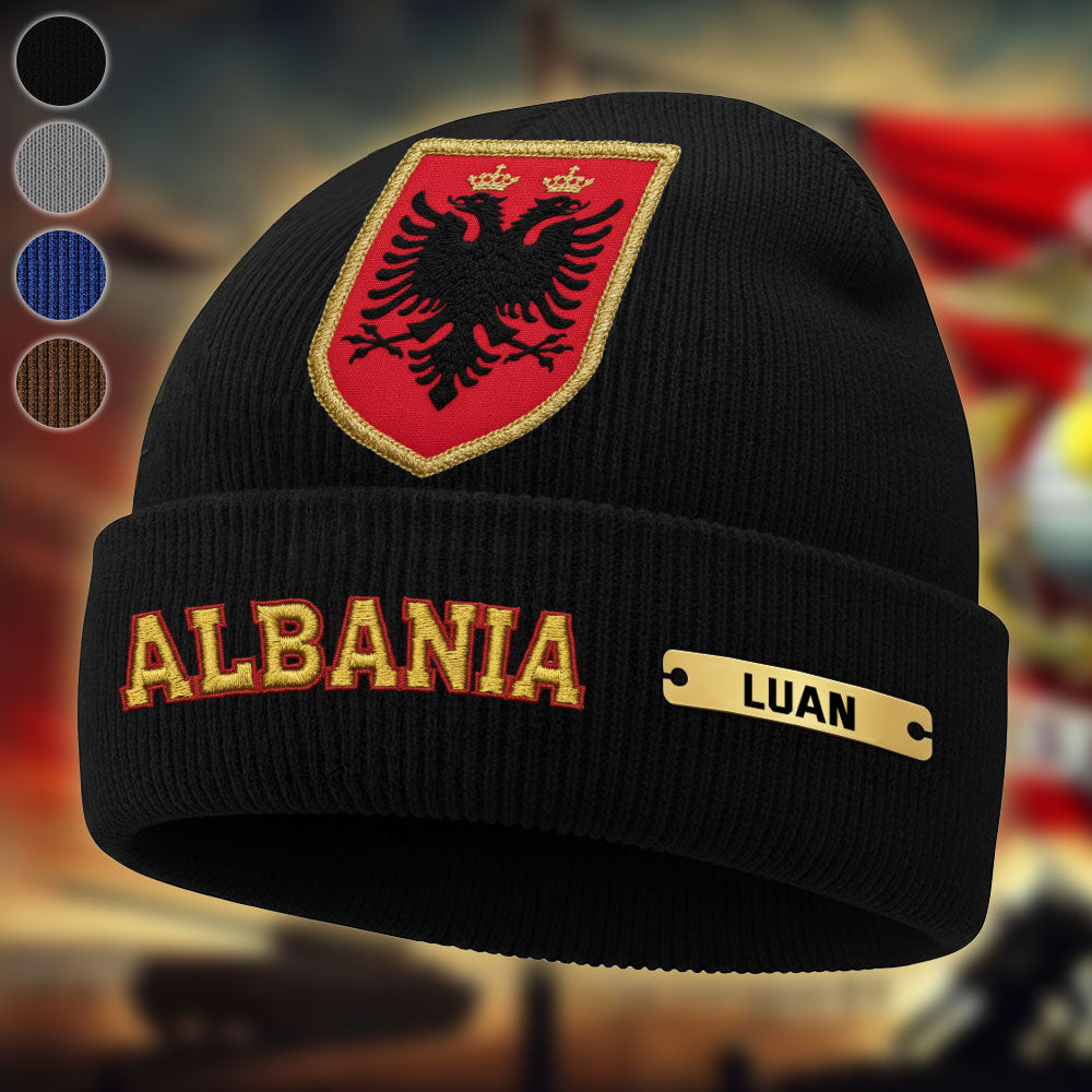 Proud Albania - Personalized Expats Beanie Hat
