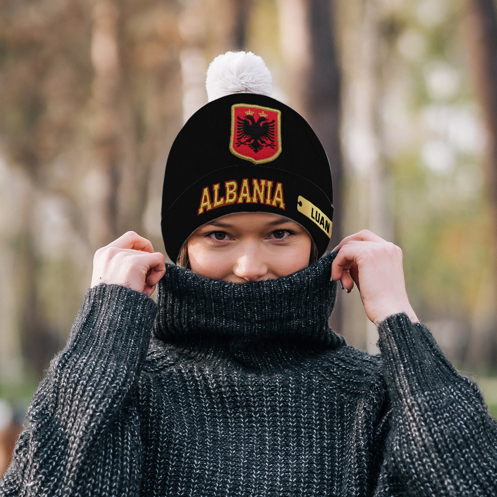 Proud Albania - Personalized Expats Beanie Hat