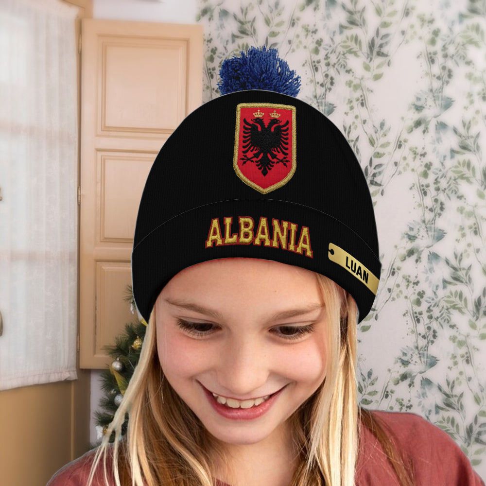 Proud Albania - Personalized Expats Beanie Hat