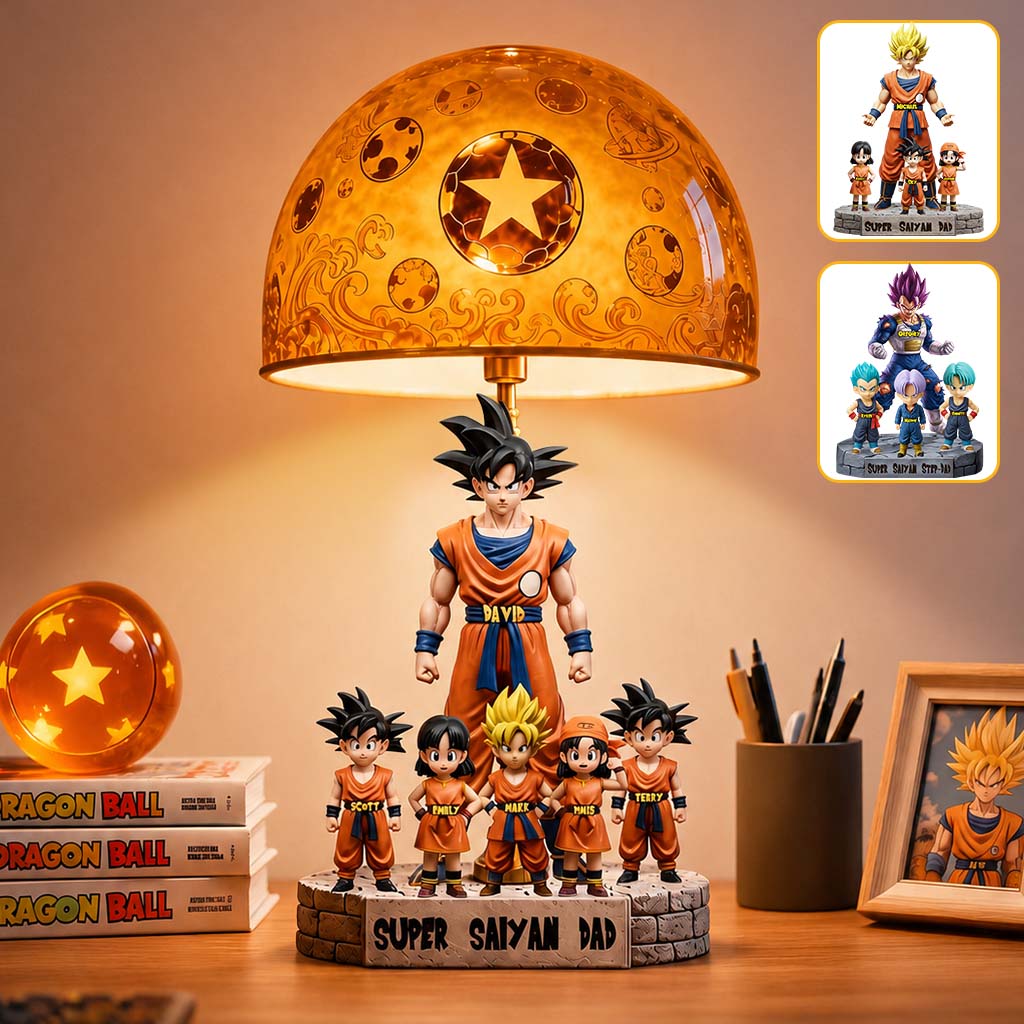 Best Dad Ever - Personalized Seven Balls Acrylic LED Night Light