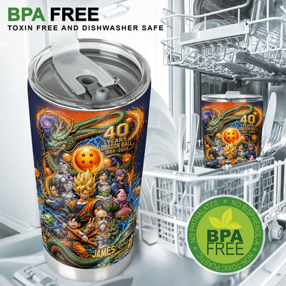 The Strongest 40th Anniversary - Personalized Seven Balls Tumbler With Gift Box