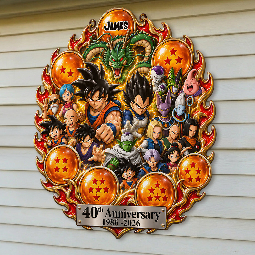 Anniversary - Personalized Seven Balls 3D Printed Cut Metal Sign