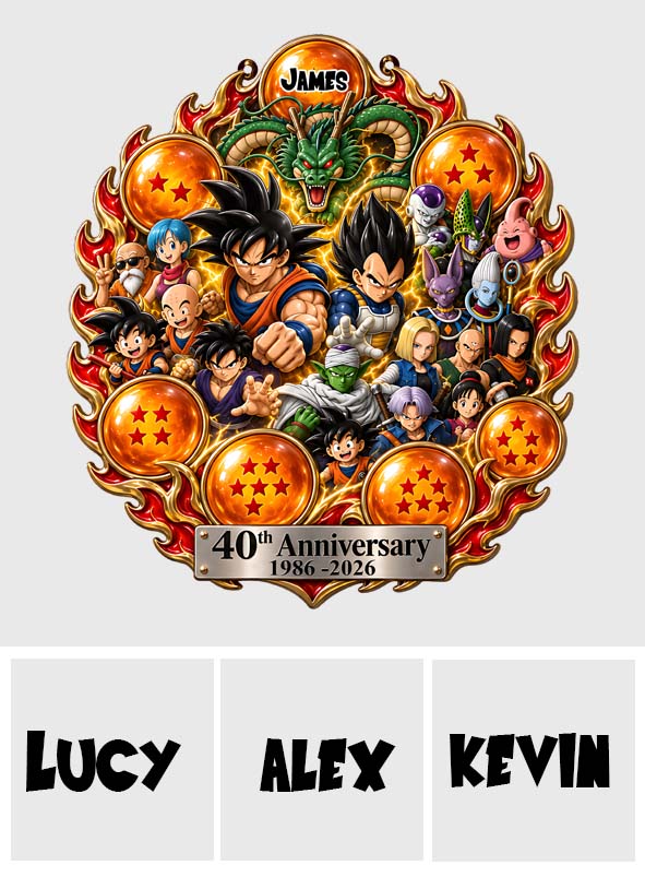 Anniversary - Personalized Seven Balls 3D Printed Cut Metal Sign