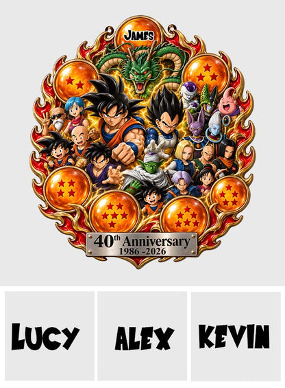 Anniversary - Personalized Seven Balls 3D Printed Cut Metal Sign