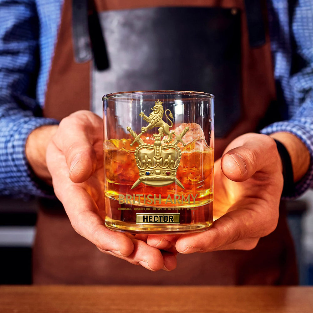 Premium American Pride US - Personalized Veteran Whiskey Glass