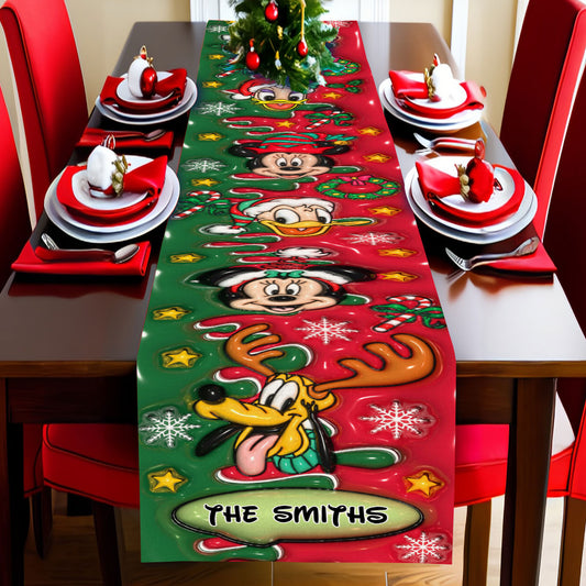 Merry Christmas - Personalized Mouse Table Runner
