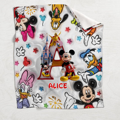 Magical Letter - Personalized Mouse Blanket