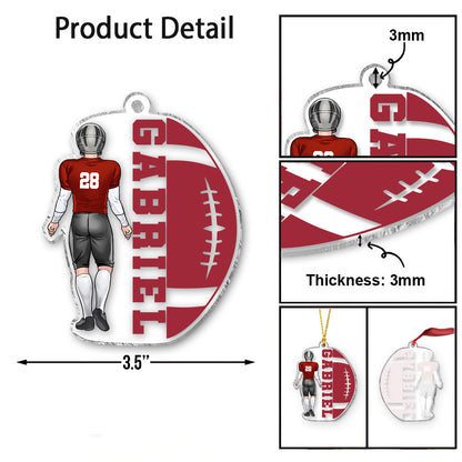 Football Lover - Personalized Football Transparent Ornament