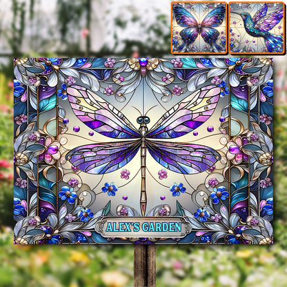 My Little Garden - Personalized Gardening Rectangle Metal Sign