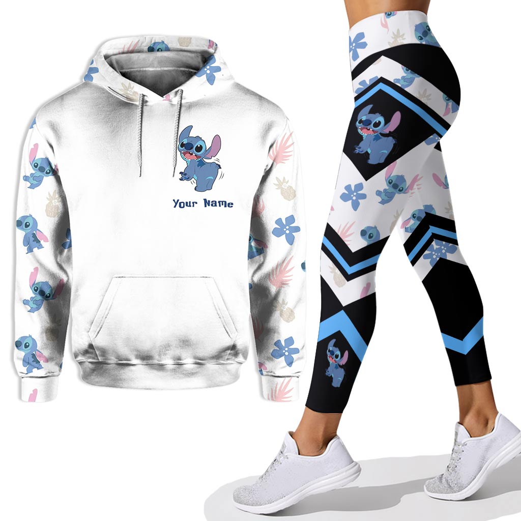You Can Talk Behind My Back - Personalized Ohana Hoodie And Leggings