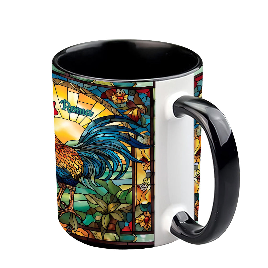 Stunning Roster - Personalized Chicken Accent Mug