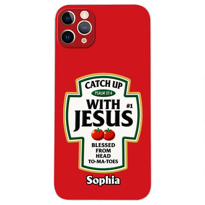 Funny Word Play, Faith In God - Personalized Christian Classic Cap & Leather Phone Case