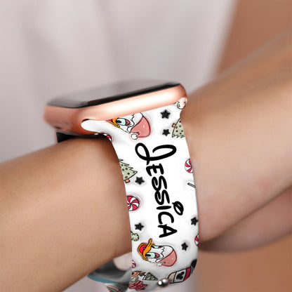 Christmas Is Coming To Mousetown - Personalized Mouse Apple Watch Band