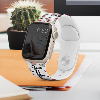 Christmas Is Coming To Mousetown - Personalized Mouse Apple Watch Band