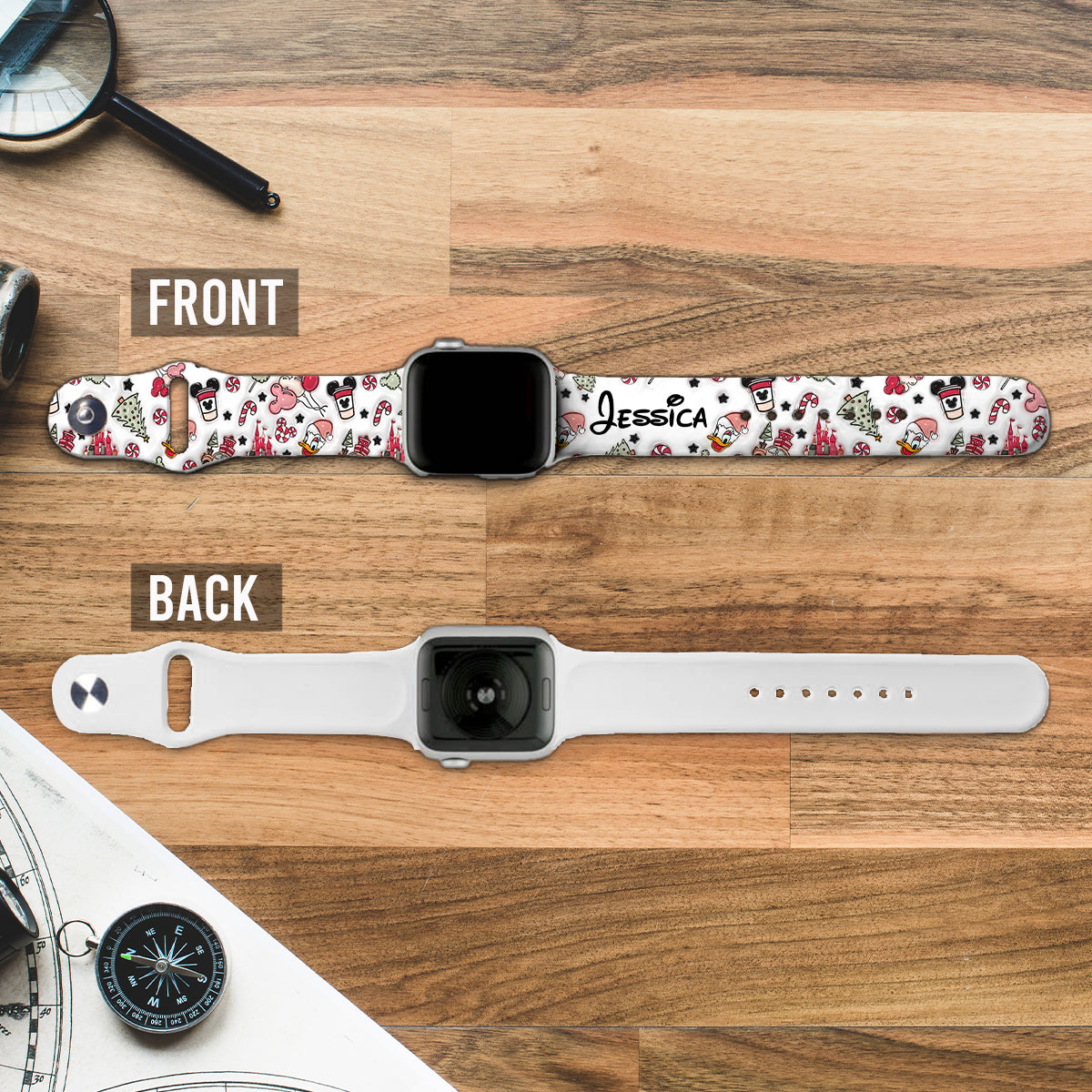 Christmas Is Coming To Mousetown - Personalized Mouse Apple Watch Band