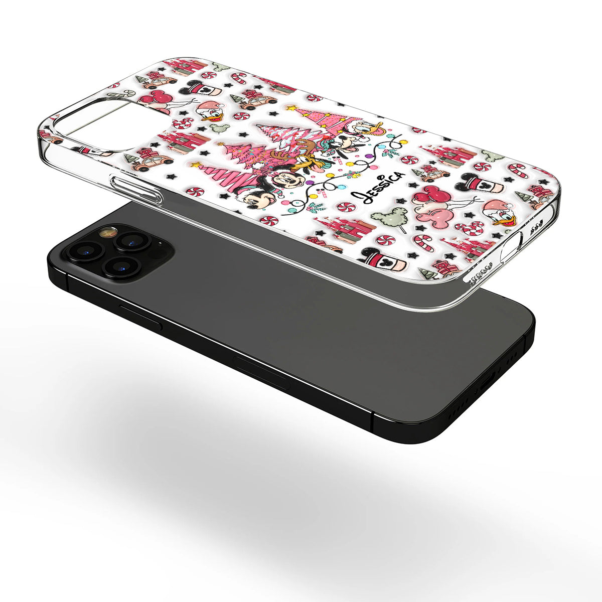 Christmas Is Coming To Mousetown - Personalized Mouse Clear Phone Case