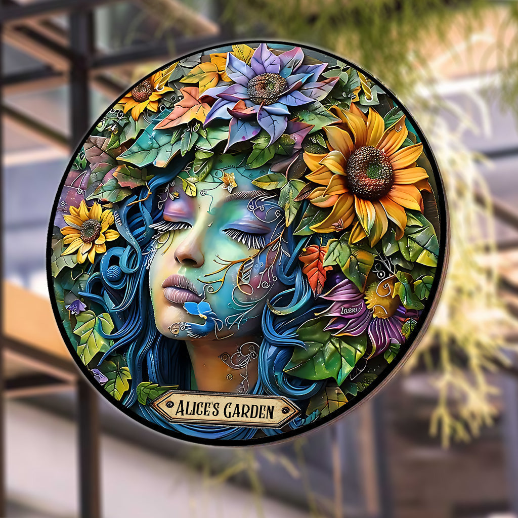 My Garden - Personalized Gardening Round Metal Sign