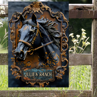 Beautiful Horse - Personalized Horse Rectangle Metal Sign