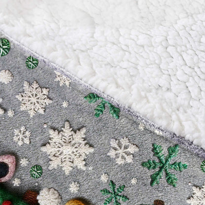 Merry Christmas - Personalized Mouse Blanket Hoodie