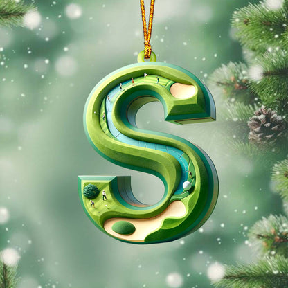 Golf Letter - Personalized Golf Ornament