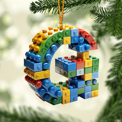 Any Letter, Brick Alphabet - Personalized Ornament