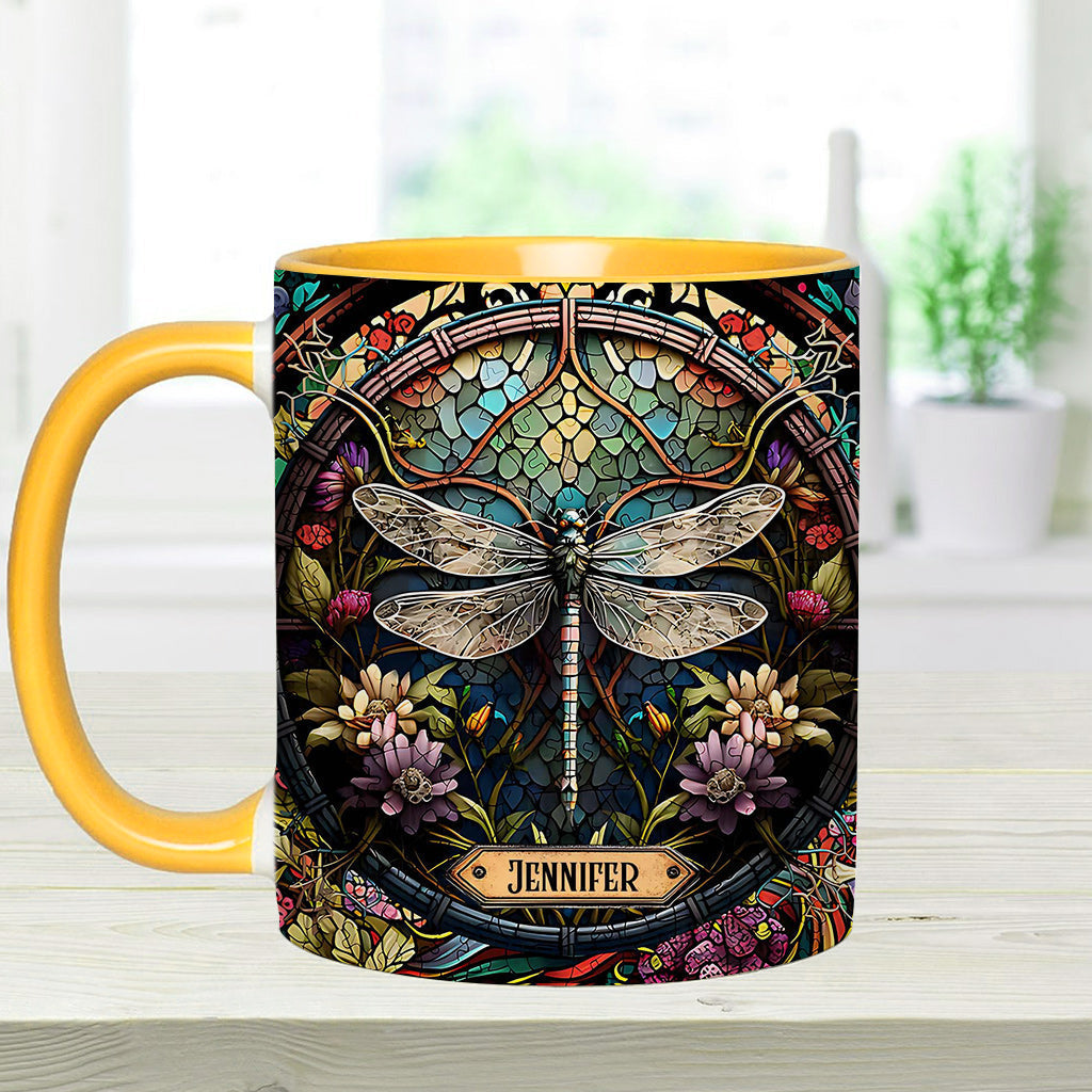 Beautiful Dragonfly - Personalized Gardening Accent Mug