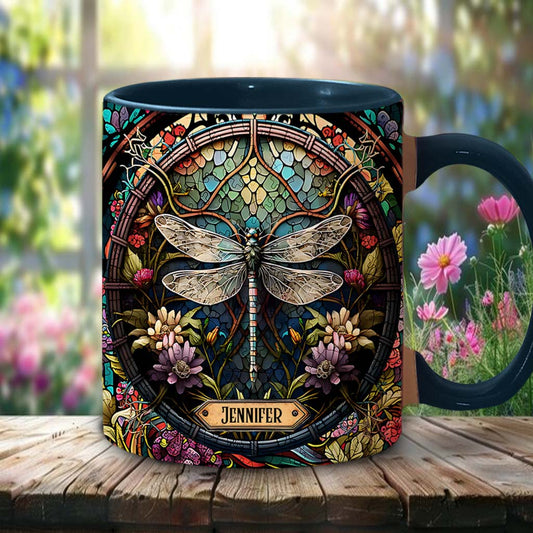 Beautiful Dragonfly - Personalized Gardening Accent Mug