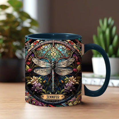 Beautiful Dragonfly - Personalized Gardening Accent Mug