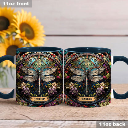 Beautiful Dragonfly - Personalized Gardening Accent Mug