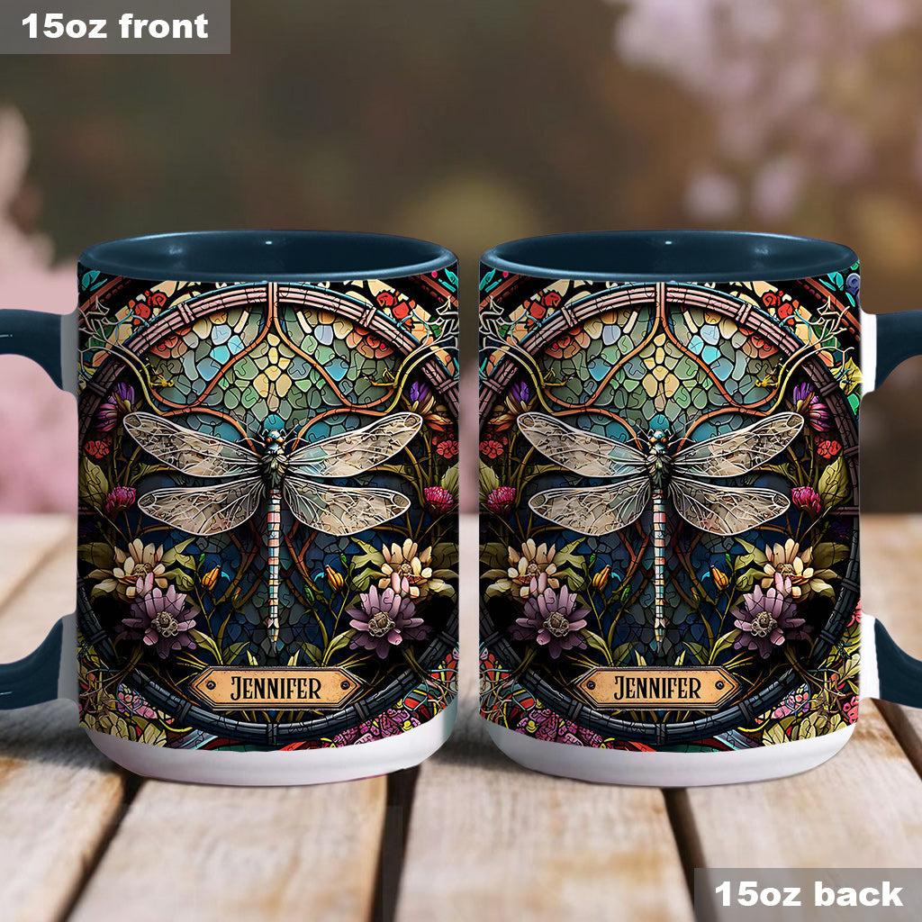 Beautiful Dragonfly - Personalized Gardening Accent Mug