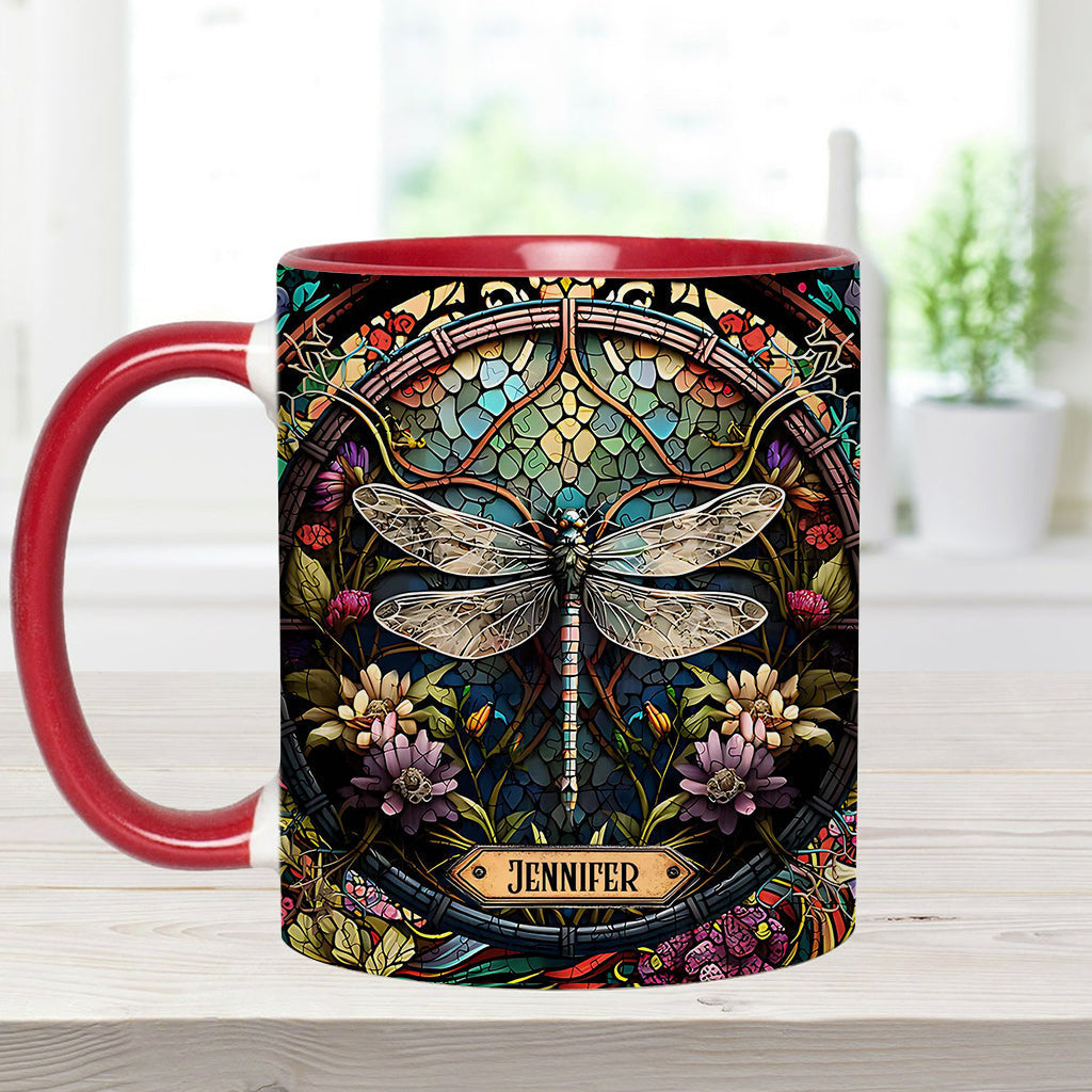 Beautiful Dragonfly - Personalized Gardening Accent Mug