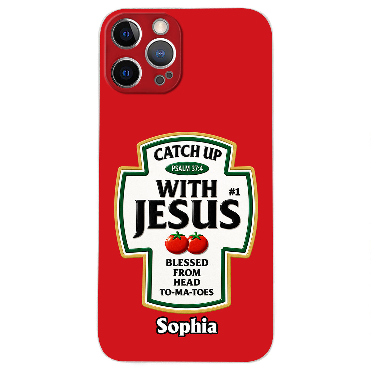 Funny Word Play, Faith In God - Personalized Christian Classic Cap & Leather Phone Case