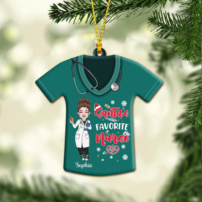 Santa's Favorite Nurse - Personalized Nurse Ornament