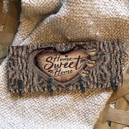 Home Sweet Home - Personalized Family Key Rack