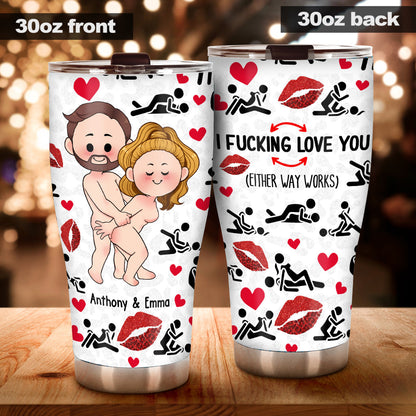 I Love You - Personalized Couple Blanket