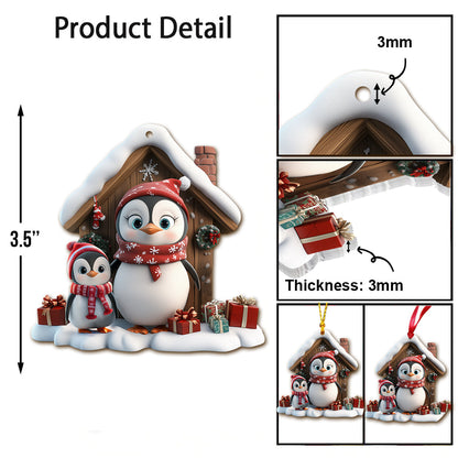 Any Title Cute Penguin Ornament - Personalized Grandma Ornament