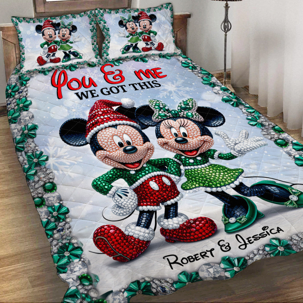 Magic Couple - Personalized Mouse Quilt Set