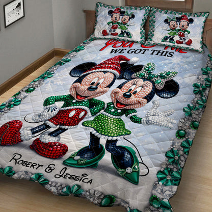 Magic Couple - Personalized Mouse Quilt Set