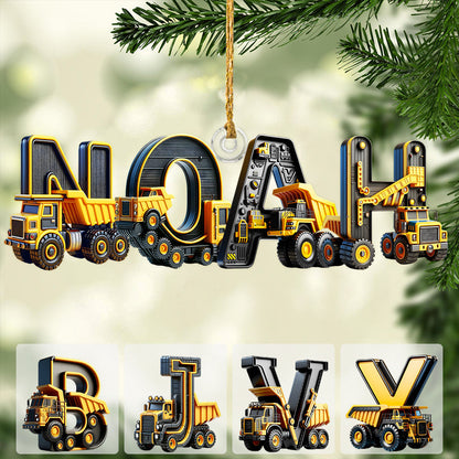 Funny Name Ornament Gift For Grandkids - Personalized Kid Custom Shaped Ornament