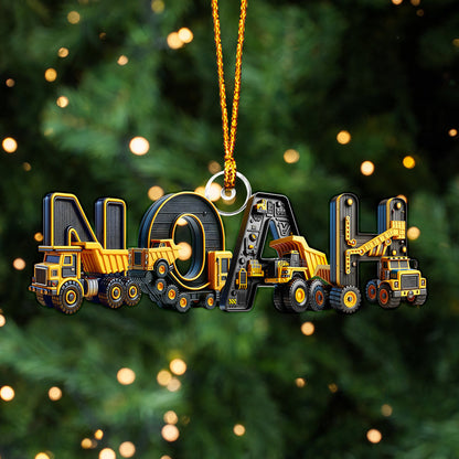 Funny Name Ornament Gift For Grandkids - Personalized Kid Custom Shaped Ornament