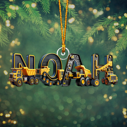 Funny Name Ornament Gift For Grandkids - Personalized Kid Custom Shaped Ornament