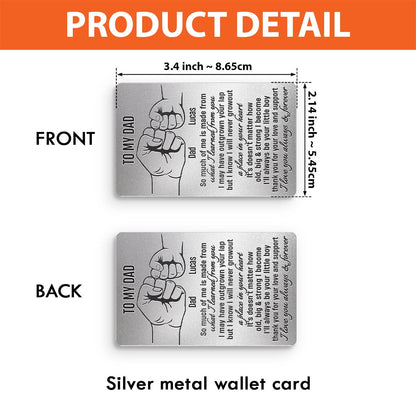 To My Dad - Personalized Father Wallet Insert Card