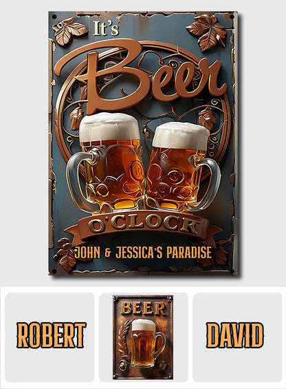 Love Drinking - Personalized Beer Rectangle Metal Sign