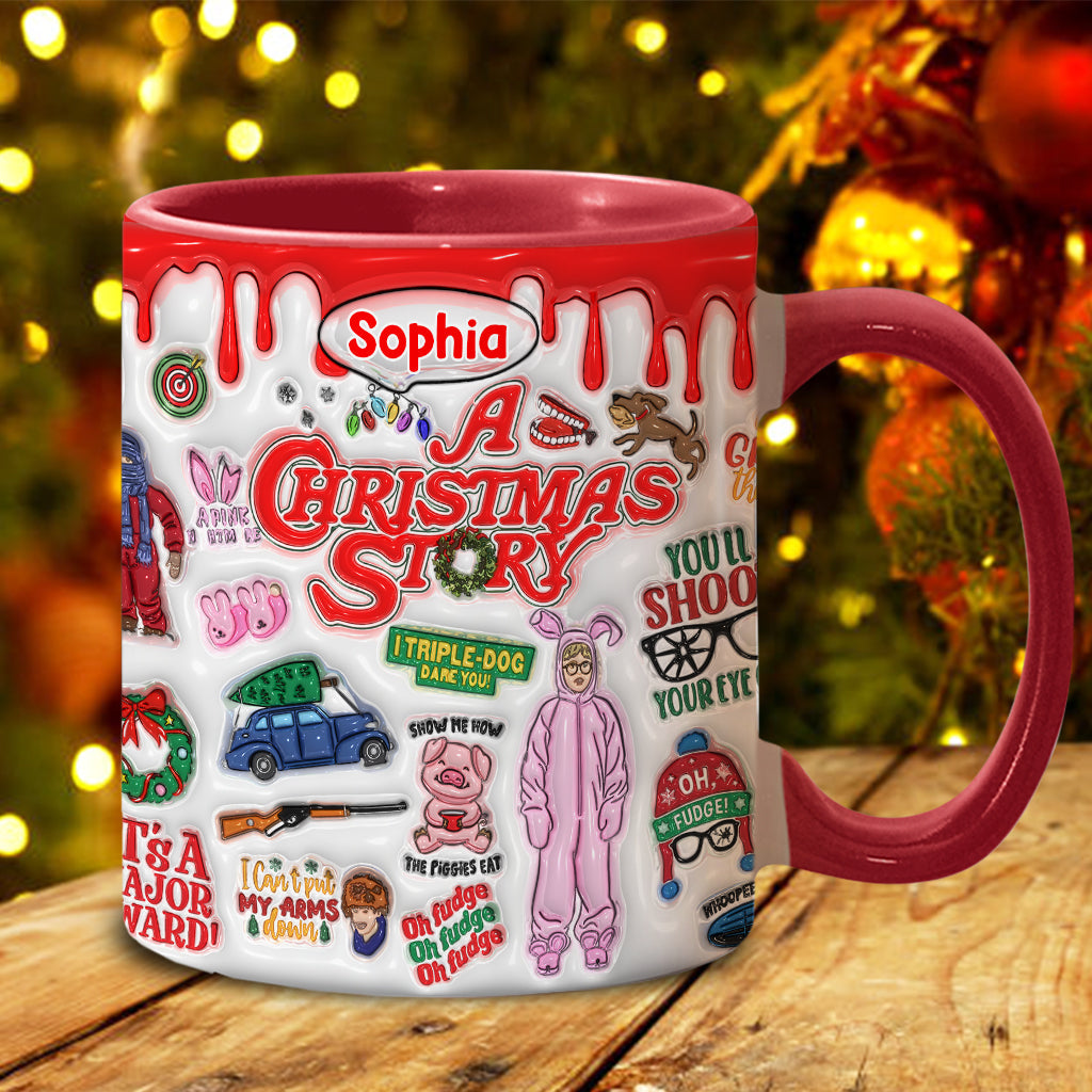 90s' Christmas Movie - Personalized Accent Mug
