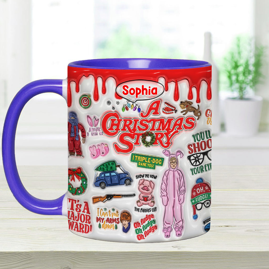 90s' Christmas Movie - Personalized Accent Mug