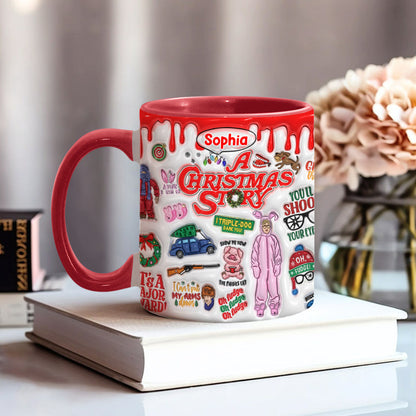 90s' Christmas Movie - Personalized Accent Mug