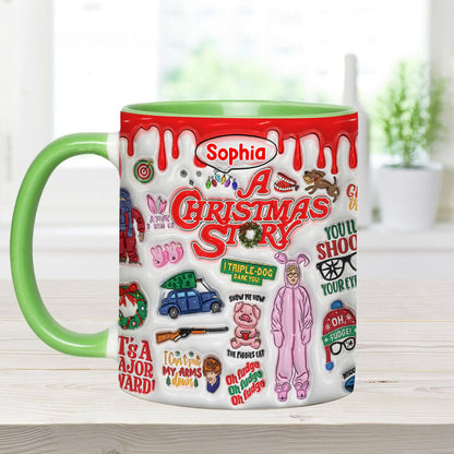 90s' Christmas Movie - Personalized Accent Mug