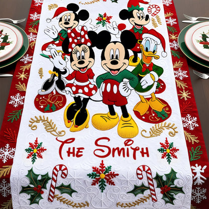 Christmas Is Coming To Mousetown - Personalized Mouse Table Runner