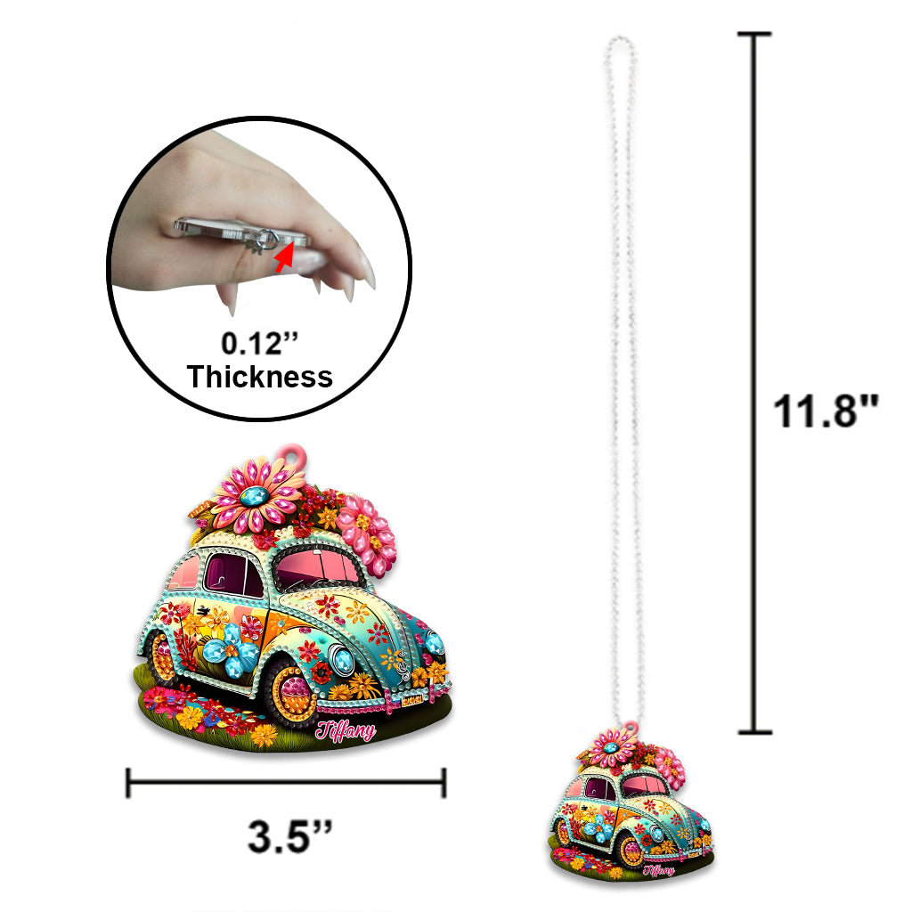 Running Against The Wind - Personalized Hippie Car Ornament
