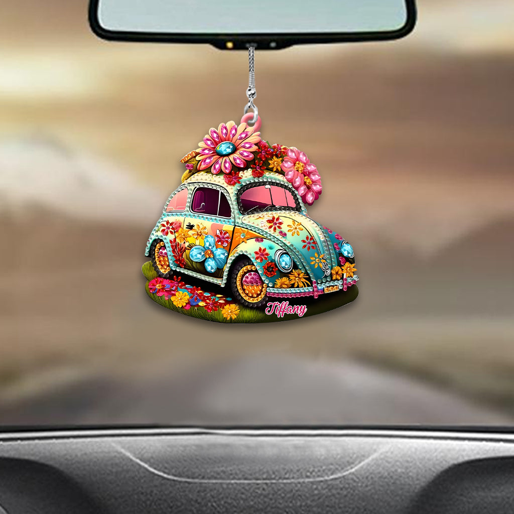 Running Against The Wind - Personalized Hippie Car Ornament